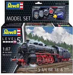 Revell Modellbausatz Dampflokomotive S3/6 BR18 1:87 Eisenbahnset