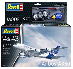 Revell Modellbausatz Airbus A380 Flugzeug Maßstab 1:288 48-teilig