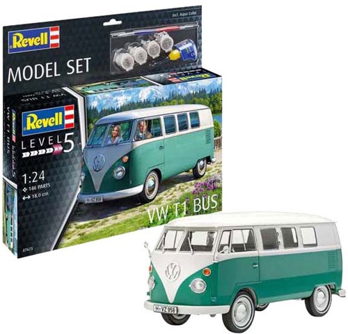 Revell Modellbausatz VW T1 Bus 1:24 - 146 Teile Modellauto-2