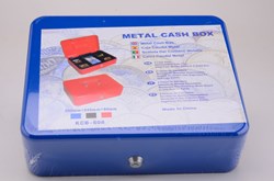 Geldkiste Metall Spielzeugkiste 30x24x9cm bunt für Kinder