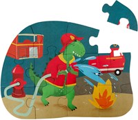 Trixie Puzzle Spielzeug - Formenpuzzle Feuerwehrmann Mr. Dino 12 Teile-3