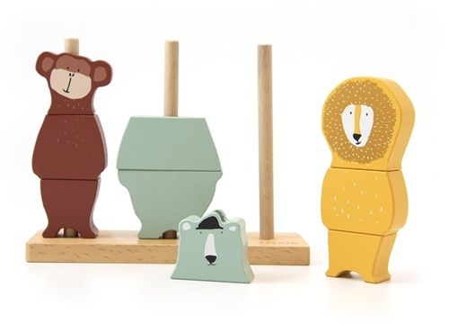 Trixie puzzle empilable en bois animaux - jouet FSC certifié - éducatif et durable-3