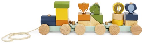 Trixie train d'animaux en bois FSC jouet coloré pour enfants
