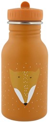 Trixie Trinkflasche - Edelstahl Kinderflasche - Mr. Fox - 350ml - auslaufsicher - orange