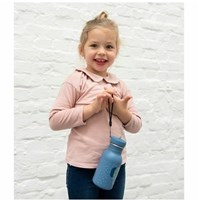 Trixie Trinkflasche Edelstahl Kinder 350ml Mrs. Elephant blau auslaufsicher-3