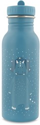 Trixie Edelstahl Trinkflasche 500ml - Mr. Triceratops - Kinder Wasserflasche Dinosaurier Blau