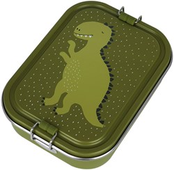 Trixie grande boîte à repas - boîte à lunch inox enfants - Mr. Dino - vert
