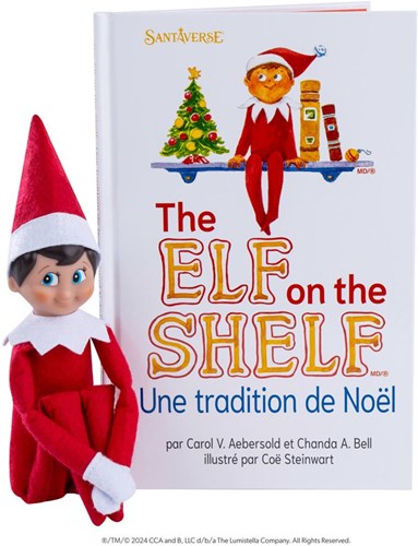 Elf On The Shelf Weihnachts-Elf Junge französisch mit Buch - magisches Spielzeug-3