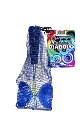 Acrobat 105 Gummi Diabolo mit Aluminium-Handstäben, blau-2