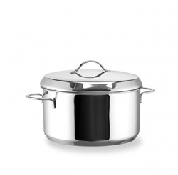 Habonne Edelstahl Kochtopf 18cm mit Deckel - langlebiger Topf für alle Herdarten