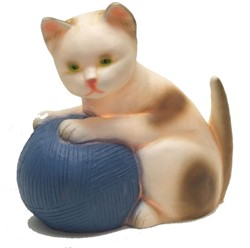 Egmont Toys lampe Heico chat avec pelote de laine bleu 24x23 cm
