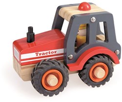 Egmont Toys Tracteur en bois 13x7x10 cm
