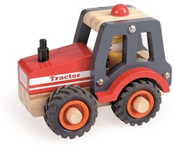 Egmont Toys Tracteur en bois 13x7x10 cm