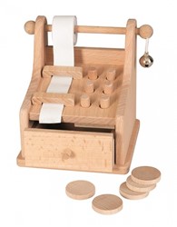 Egmont Toys Caisse enregistreuse en bois 12x12x14 cm