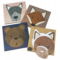Egmont Toys 4 Puzzles Waldtiere 23x23x4 cm-2