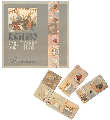 Egmont Toys Domino Spiel Familie Kaninchen - Lernspielzeug Karton