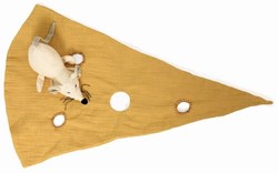 Egmont Toys Schmusetuch Maus - Baby Kuscheltuch Baumwolle 45x30cm Braun