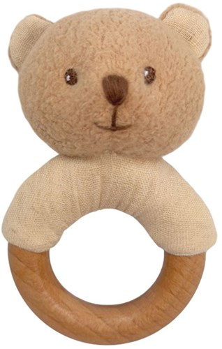 Egmont Toys Kuscheltier Rassel Bär aus Bio-Baumwolle 11 cm Babyspielzeug