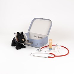 Egmont Dokterskoffer Walter met halsband. 7 delig. 29x20x4 cm. 3+