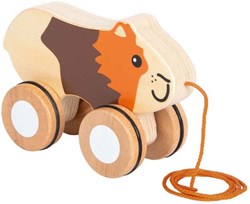 Small Foot jouet à tirer cochon d'Inde en bois - jouet en bois pour tout-petits