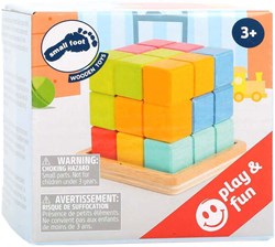 Small Foot casse-tête en bois cube - jeu de réflexion 3D pour enfants
