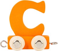 Small Foot train de lettres en bois orange C jouet train 12 pièces
