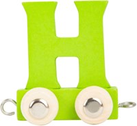 Small Foot train de lettres en bois H vert - set de lettres jouet