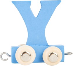 Small Foot - Houten Lettertrein Blauw - Y - 12 stuks