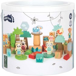Small Foot blocs de construction en bois Jungle Friends FSC jouet 50 pièces
