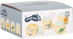 Small Foot boîtes à dents en bois - set de 4 avec motifs animaux
