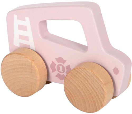 Small Foot voiture à pousser en bois rose - jouet pour tout-petits-2