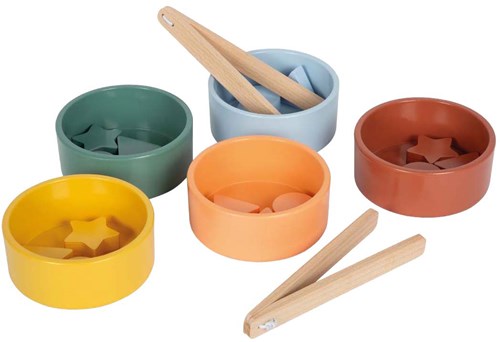 Small Foot - Houten Montessori Sorteerspel met Knijptang-3