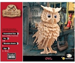 Gepetto's Workshop 52473170 - Holzpuzzle-3D Eule