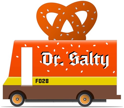 Candylab Holzspielzeugbus Brezel Bus Dr. Salty - fantasievolles Spielzeugauto