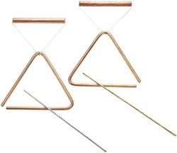 Choroi set de triangles bronze petit - instrument de musique pour enfants