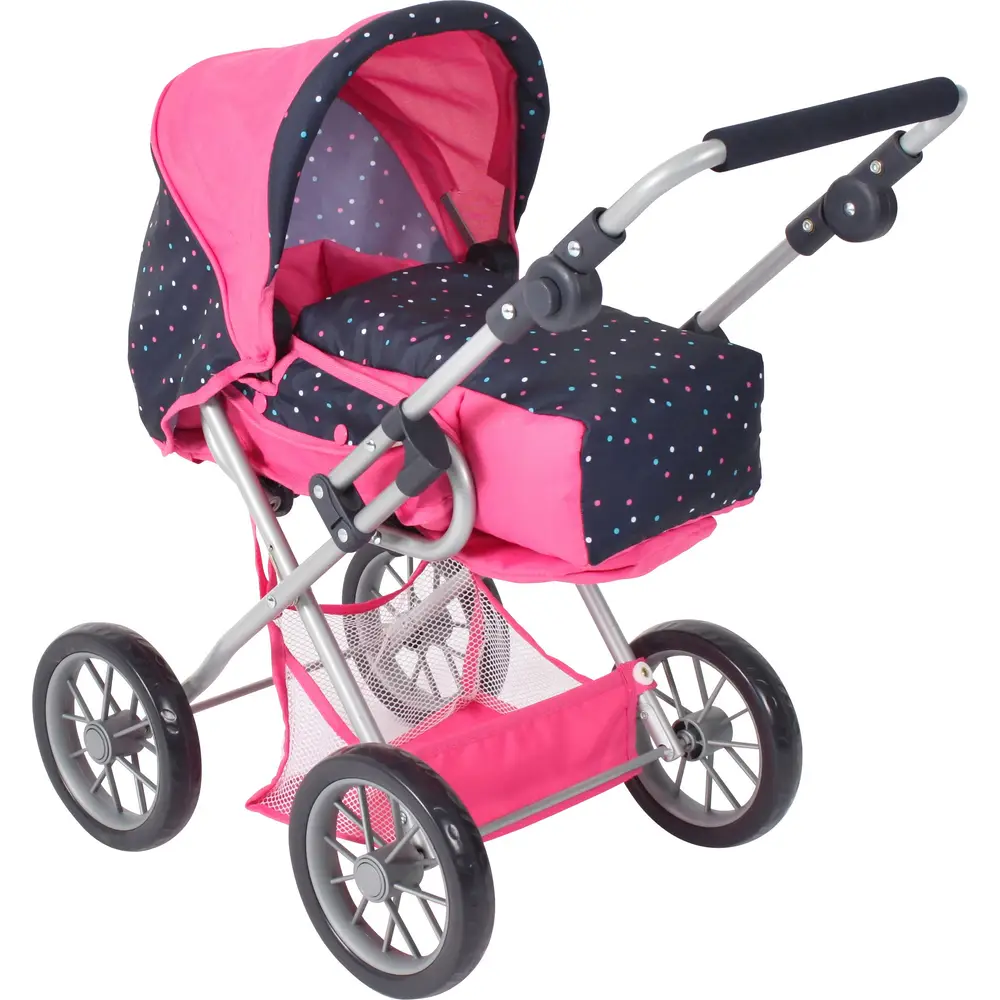 Bayer Chic 2000 Puppenwagen Leni Konfetti pink höhenverstellbar 3-in-1