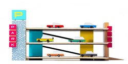 Candylab Holzspielzeug - Magnetische Garage für Candycar Autos