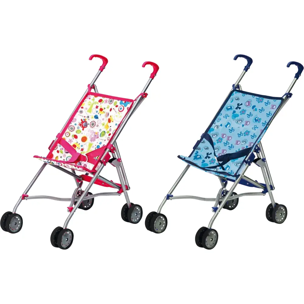 Amia Puppenbuggy Buggy Spielzeug mit Doppelrädern und Gurt