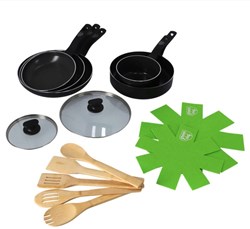 Greenchef pannenset 14-delig zwart