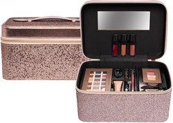 Beautycase Kinder Make-up Koffer Bronze Luxus mit Spiegel und Zubehör