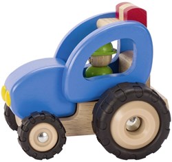 Goki Spielzeugfahrzeug Traktor aus Holz - 55928 