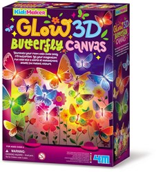4M Leinwand Mit 3D Leuchtenden Schmetterlingen