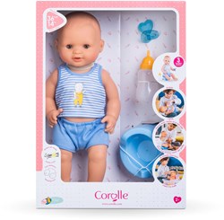 Corolle poupée bébé Paul boit et fait pipi 36cm jouet de bain vinyle doux