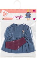 Corolle Puppenkleidung Jeans Kleid mit Schal für 30cm Puppe Denim