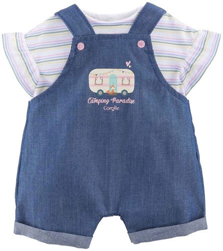Corolle Puppenkleidung Jeans-Overall mit T-Shirt Kleine Entdecker 30cm-2