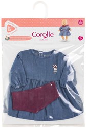 Corolle Puppen Jeanskleid mit Schal - Babypuppen Kleidung 36cm Denim
