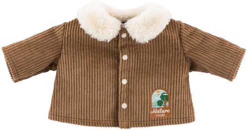 Corolle Puppenjacke Velours Kleine Entdecker 36cm braun Fleece Naturprint-2