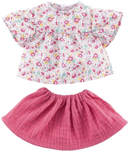 Corolle Puppenkleidung Set Blumenbluse und Rock 36cm Puppenzubehör-2