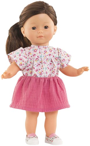 Corolle Puppenkleidung Set Blumenbluse und Rock 36cm Puppenzubehör-3