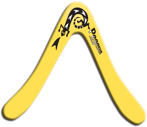 HOT Sports + Toys Boomerang Pegasus gelb 25 cm Polypropylen